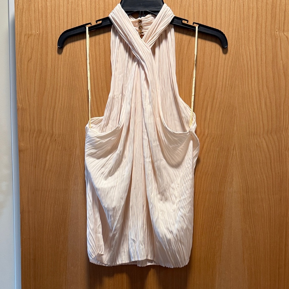 A.L.C. Light Pink Draped Halter Top Size 4